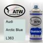 Preview: Audi, Arctic Blue, L363: 400ml Sprühdose, von ATW Autoteile West.